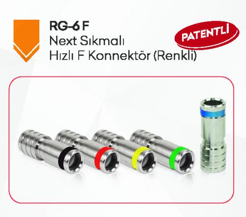 F Konnektör (Digitürk) Sıkmalı Yaylı Mavi