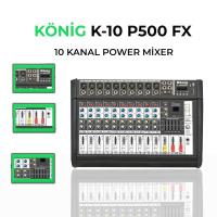 KÖNİG K-10P 500FX 2X250W 10 KANAL POWER MİXER