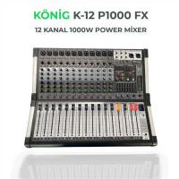 KÖNİG K-12P 1000FX 2X500W 12 KANAL POWER MİXER