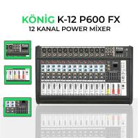 KÖNİG K-12P 600FX 2X300W 12 KANAL POWER MİXER