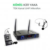 KÖNİG K-311 UHF TEK KANAL YAKA MİKROFON
