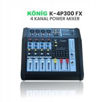 KÖNİG K-4P 300FX 2X150W 4 KANAL POWER MİXER