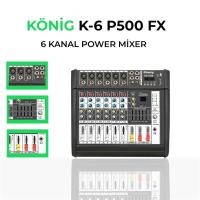 KÖNİG K-6P 500FX 2X250W KANAL POWER MİXER