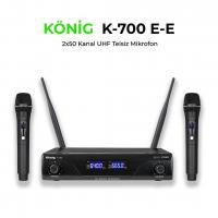 KÖNİG K-700 UHF 2x50 KANAL 2 EL MİKROFON