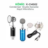 KÖNİG K-CM-502 SİYAH CONDENSER STÜDYO KAYIT MİKROFON