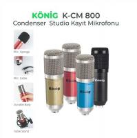 KÖNİG K-CM-800 (MAVİ) CONDENSER STÜDYO KAYIT MİK