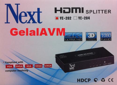 NEXT YE 202 1/2 HDMI SPLITTER