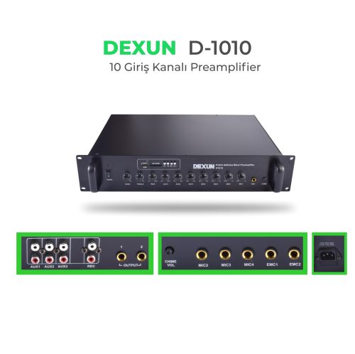 DEXUN D-1010 USB/SD PREAMPLİFİER