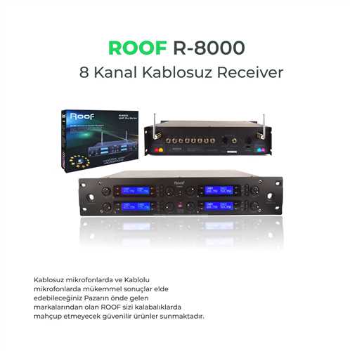 ROOF R-8000 8 KANAL UHF RECEIVER